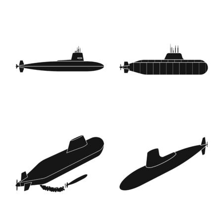 Vector design of technology and fleet. Collection of technology and navy vector icon for stock.のイラスト素材