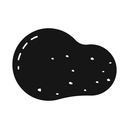 Isolated object of potato and sweet sign. Set of potato and soil stock vector illustration.のイラスト素材