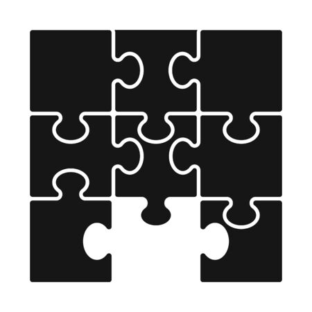 Vector design of game and jigsaw. Set of game and piece vector icon for stock.のイラスト素材