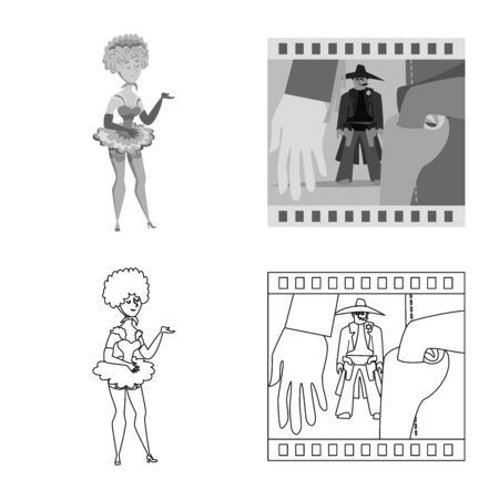 Vector illustration of texas and history. Collection of texas and culture stock vector illustration.のイラスト素材