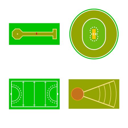 Vector design of field and arena icon. Collection of field and sport stock symbol for web.のイラスト素材