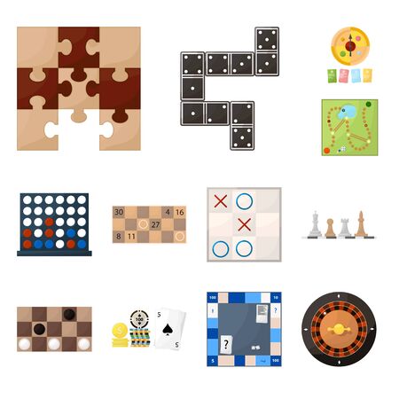 Isolated object of gambling and concept. Collection of gambling and jackpot stock vector illustration.のイラスト素材