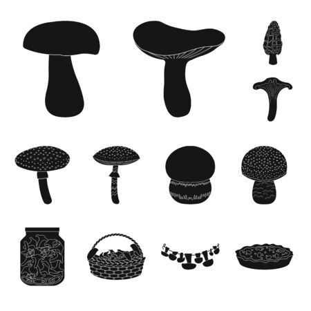 Vector illustration of variety and ingredient logo. Collection of variety and food vector icon for stock.のイラスト素材