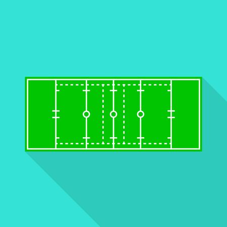 Vector design of rugby and stadium sign. Set of rugby and goal stock symbol for web.のイラスト素材