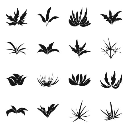 Isolated object of nature and environment icon. Set of nature and grass stock vector illustration.のイラスト素材