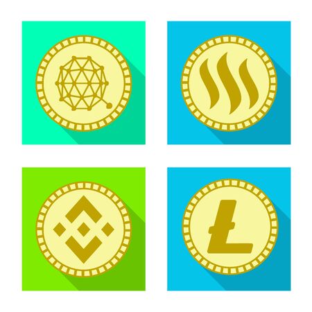 Isolated object of international and e-business  . Collection of international and economy stock vector illustration.のイラスト素材