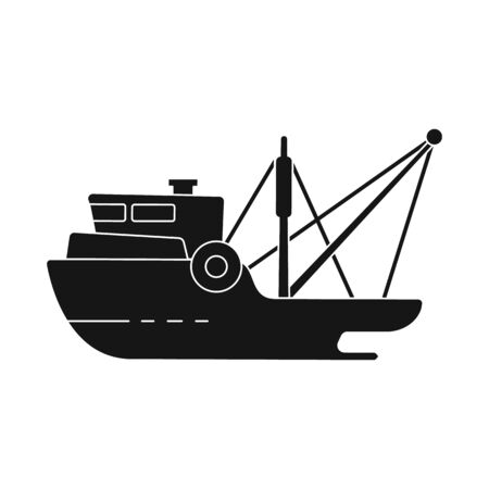 Vector design of ship and travel . Set of ship and naval stock symbol for web.のイラスト素材