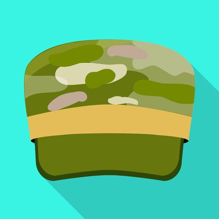 Vector design of cap and hat logo. Set of cap and soldier stock symbol for web.のイラスト素材