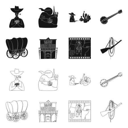 Vector design of texas and history icon. Collection of texas and culture vector icon for stock.のイラスト素材