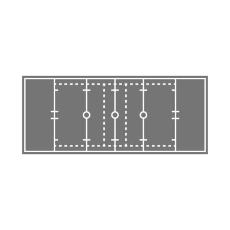 Vector design of rugby and stadium icon. Collection of rugby and goal stock symbol for web.のイラスト素材