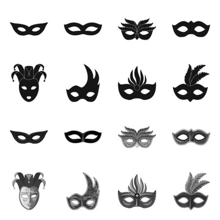 Vector illustration of luxury and celebration icon. Collection of luxury and hide vector icon for stock.のイラスト素材
