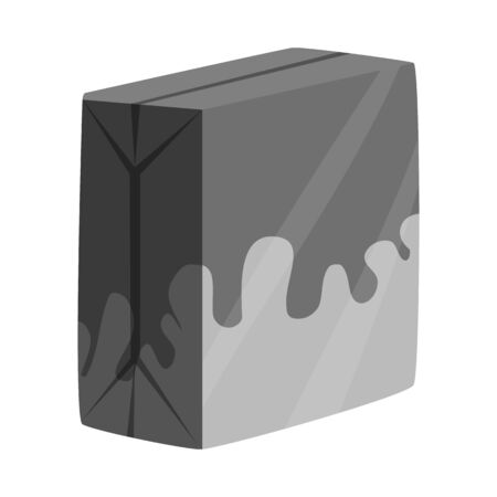Vector illustration of milk and box icon. Set of milk and nutrition stock symbol for web.のイラスト素材