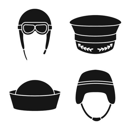 Vector illustration of traditional and armed symbol. Set of traditional and officer vector icon for stock.のイラスト素材