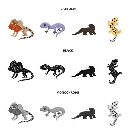 Isolated object of tail and fauna symbol. Set of tail and environment stock vector illustration.のイラスト素材