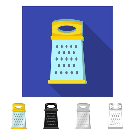 Isolated object of kitchen and cook sign. Collection of kitchen and appliance vector icon for stock.のイラスト素材