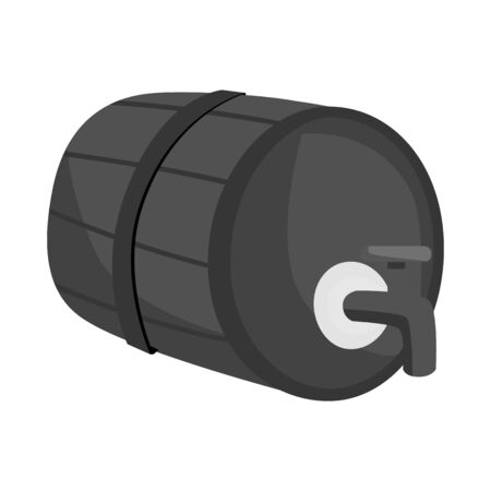 Vector design of barrel and cask sign. Collection of barrel and wooden stock vector illustration.のイラスト素材