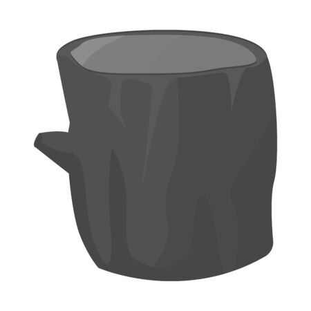 Vector illustration of stump and wood icon. Collection of stump and firewood vector icon for stock.のイラスト素材