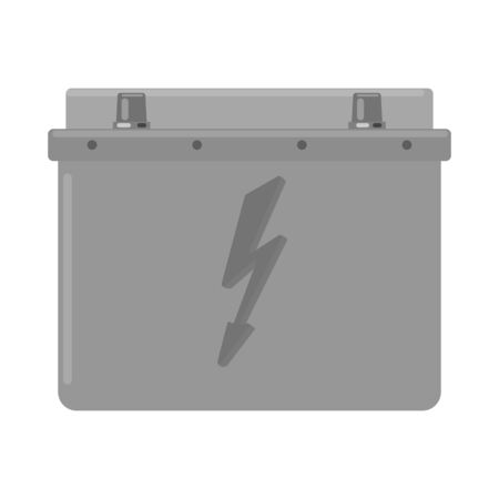 Vector illustration of battery and car sign. Set of battery and clean stock vector illustration.のイラスト素材