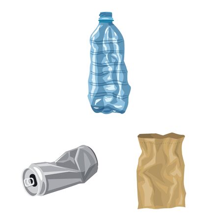 Vector design of environment and waste icon. Collection of environment and ecology stock vector illustration.のイラスト素材
