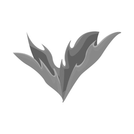 Vector illustration of shrubs and green sign. Collection of shrubs and stem stock symbol for web.のイラスト素材