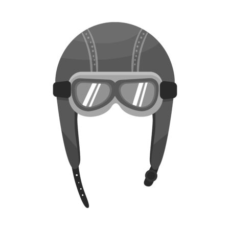Isolated object of hat and military icon. Collection of hat and steel stock symbol for web.のイラスト素材