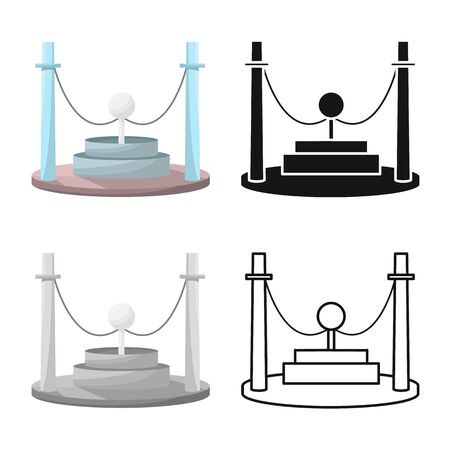 Vector design of generator and energy sign. Collection of generator and discharge vector icon for stock.のイラスト素材