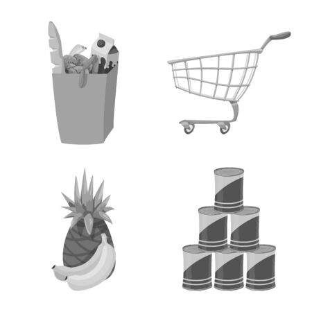 Isolated object of food and drink sign. Collection of food and store vector icon for stock.のイラスト素材