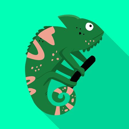 Isolated object of green and lizard icon. Set of green and quirky stock symbol for web.のイラスト素材