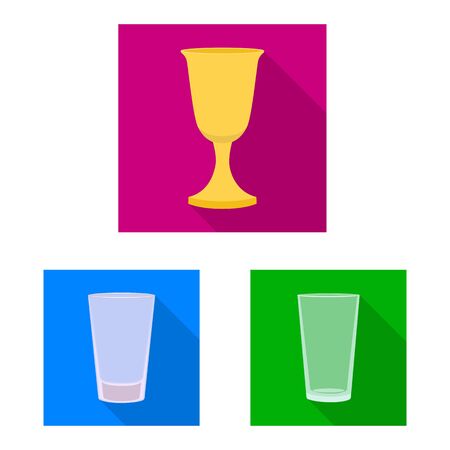 Vector design of drinks and restaurant icon. Set of drinks and celebration vector icon for stock.のイラスト素材