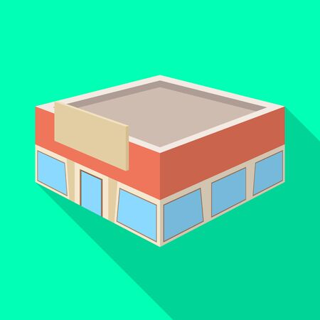 Isolated object of boutique and market symbol. Set of boutique and storefront stock vector illustration.のイラスト素材