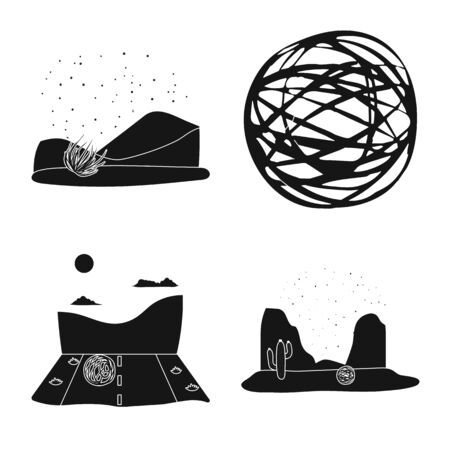 Vector illustration of travelling and environment logo. Collection of travelling and america vector icon for stock.のイラスト素材