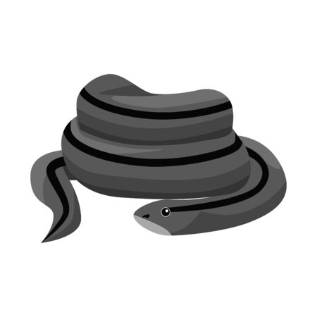 Vector illustration of serpent and red icon. Graphic of serpent and skin stock symbol for web.のイラスト素材