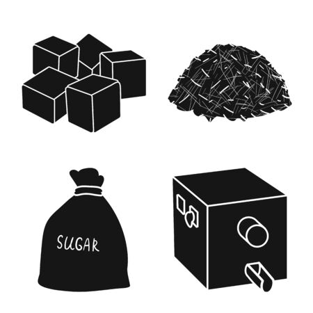 Isolated object of agricultural and manufacture icon. Collection of agricultural and sugarcane vector icon for stock.のイラスト素材