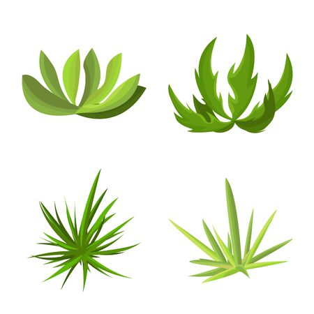 Vector design of garden and grass icon. Set of garden and shrub stock vector illustration.のイラスト素材