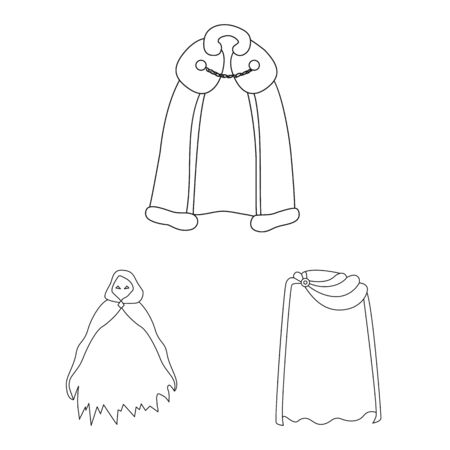 Vector design of robe and garment icon. Collection of robe and cloth vector icon for stock.のイラスト素材