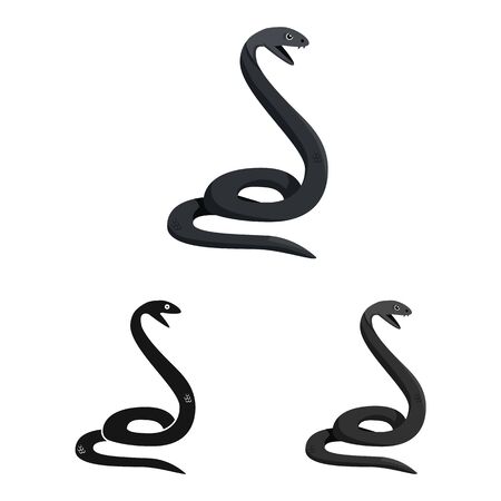 Isolated object of serpent and python  . Graphic of serpent and crawling stock symbol for web.のイラスト素材