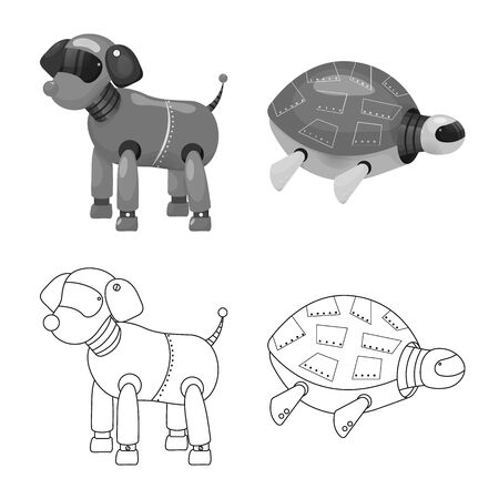 Vector design of toy and science icon. Collection of toy and toy stock symbol for web.のイラスト素材