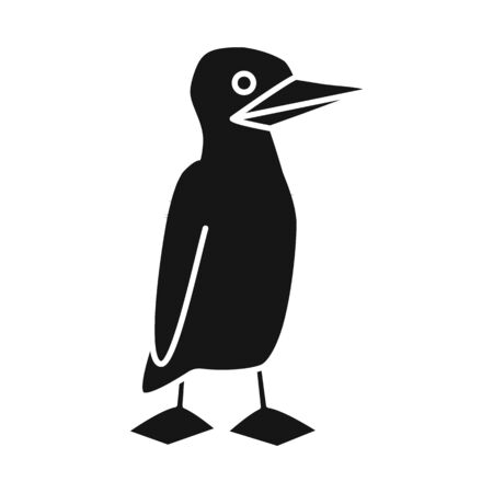 Vector illustration of bird and booby icon. Set of bird and blue stock vector illustration.のイラスト素材