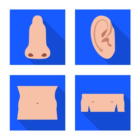 Vector illustration of human and part  . Set of human and woman stock vector illustration.のイラスト素材