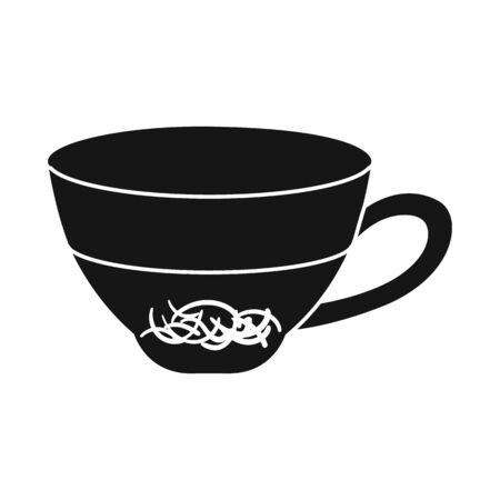 Vector illustration of glass and hibiscus sign. Graphic of glass and tea vector icon for stock.のイラスト素材