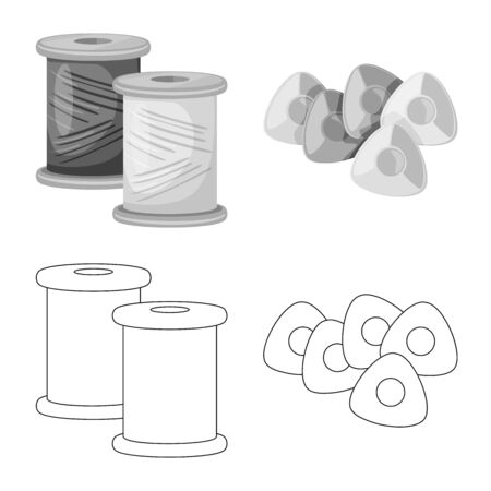 Vector illustration of craft and handcraft logo. Collection of craft and industry vector icon for stock.のイラスト素材