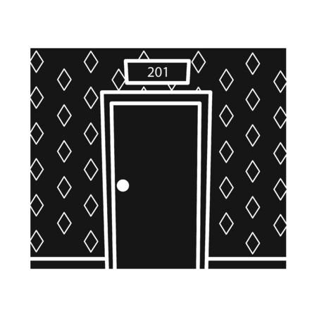 Isolated object of aisle and door logo. Graphic of aisle and apartment stock symbol for web.のイラスト素材