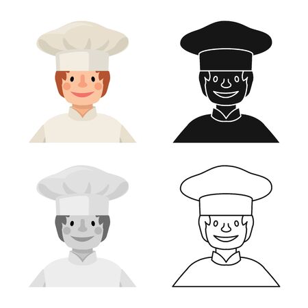 Isolated object of baker and girl logo. Collection of baker and rack stock vector illustration.のイラスト素材