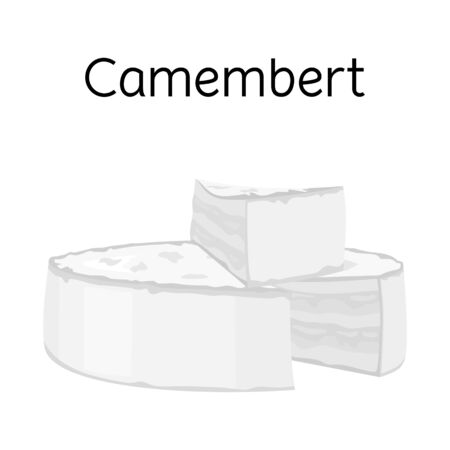 Vector illustration of cheese and maasdam sign. Web element of cheese and piece vector icon for stock.のイラスト素材