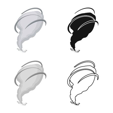 Isolated object of tornado and wind icon. Web element of tornado and air vector icon for stock.のイラスト素材