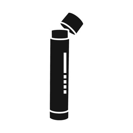 Vector illustration of bottle and stick symbol. Graphic of bottle and super stock symbol for web.のイラスト素材