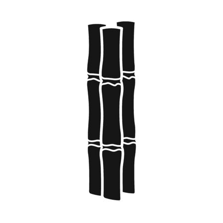 Isolated object of sugar and cane sign. Web element of sugar and plant stock symbol for web.のイラスト素材