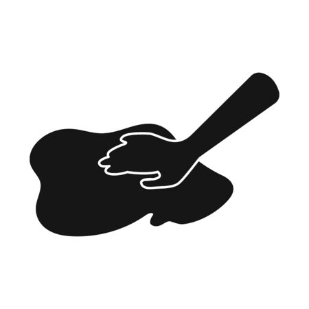 Vector design of hand and rag logo. Graphic of hand and cleaning stock vector illustration.のイラスト素材