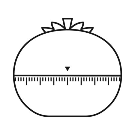 Vector illustration of timer and tomato sign. Web element of timer and clock stock vector illustration.のイラスト素材