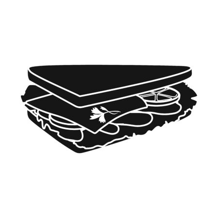 Vector illustration of bread and burger logo. Web element of bread and food stock vector illustration.のイラスト素材